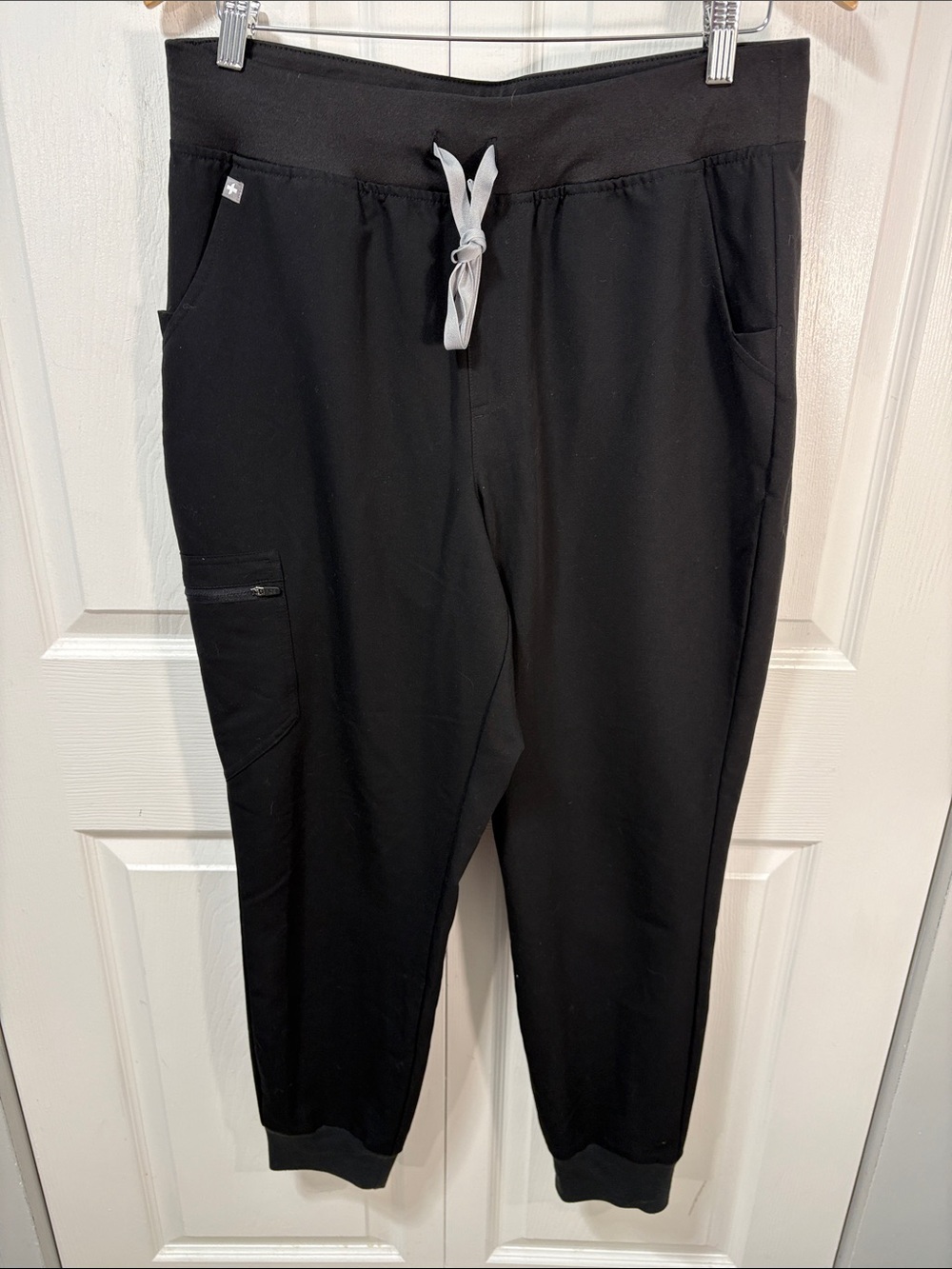 Figs Women's Black Jogger Pants with Contrast Drawstring